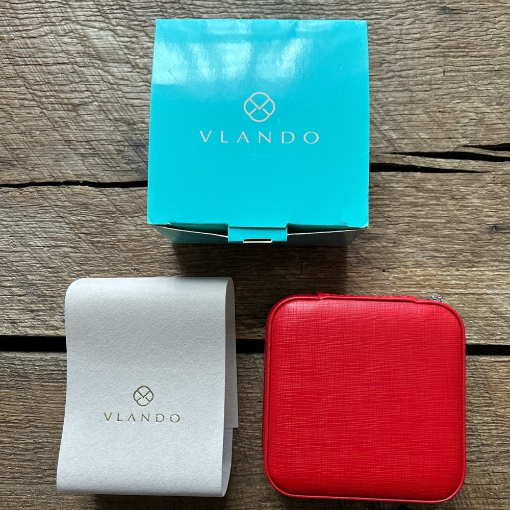 Vlando Retro Red Travel Jewelry Box Storage